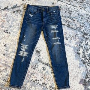 AR American Eagle hi-rise jegging jeans super stretch x